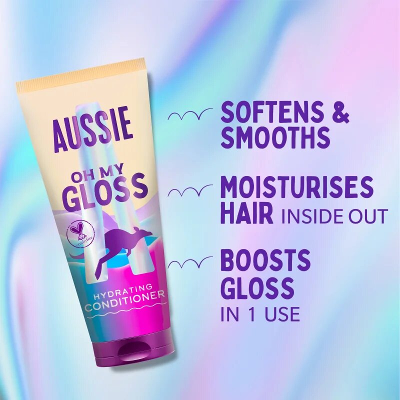 Aussie Oh My Gloss Hydrating Conditioner balsam hidratant cu efect de iluminare 200 ml