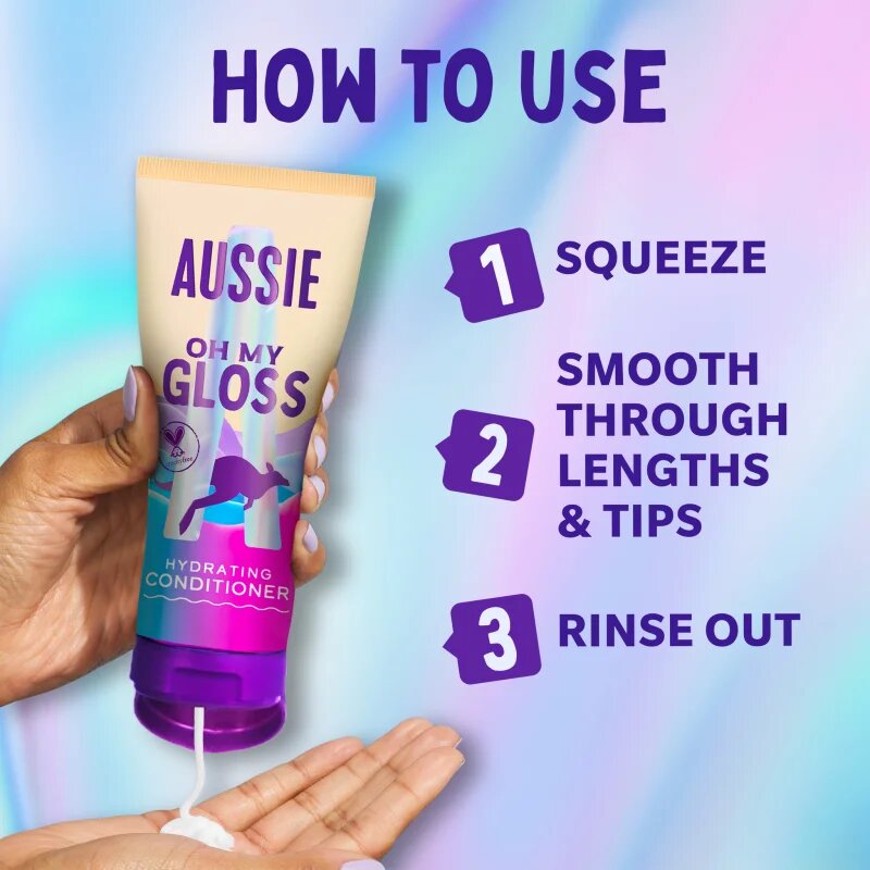 Aussie Oh My Gloss Hydrating Conditioner balsam hidratant cu efect de iluminare 200 ml