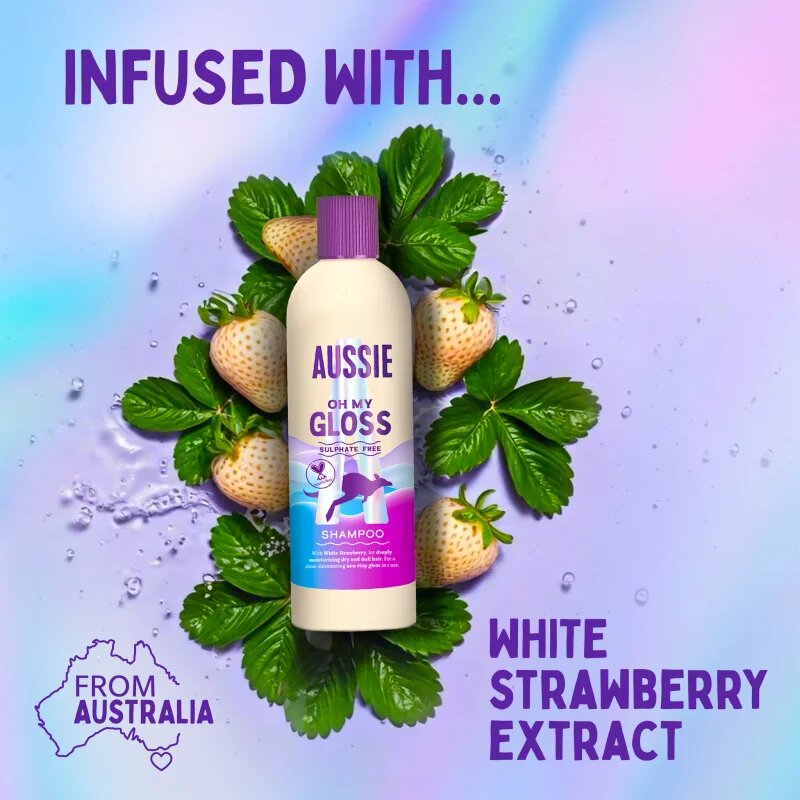 Aussie Oh My Gloss Shampoo șampon pentru un par stralucitor si catifelat 300 ml