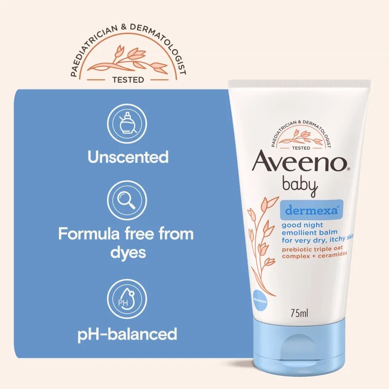 Aveeno Baby Dermexa Balsam emolient de noapte bună 75 ml