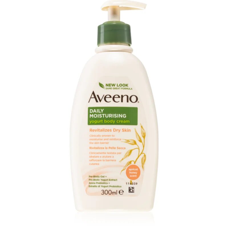 Aveeno Daily Moisturising Yoghurt body cream lotiune de corp hranitoare Apricot & Yoghurt 300 ml