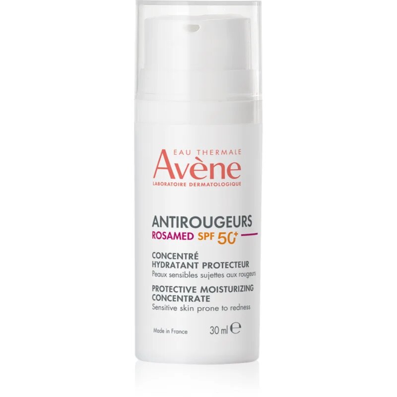 Avène Antirougeurs Rosamed Protective Moisturizing Concentrate produs concentrat pentru ingrijire împotriva roșeții tenului SPF 50+ 30 ml