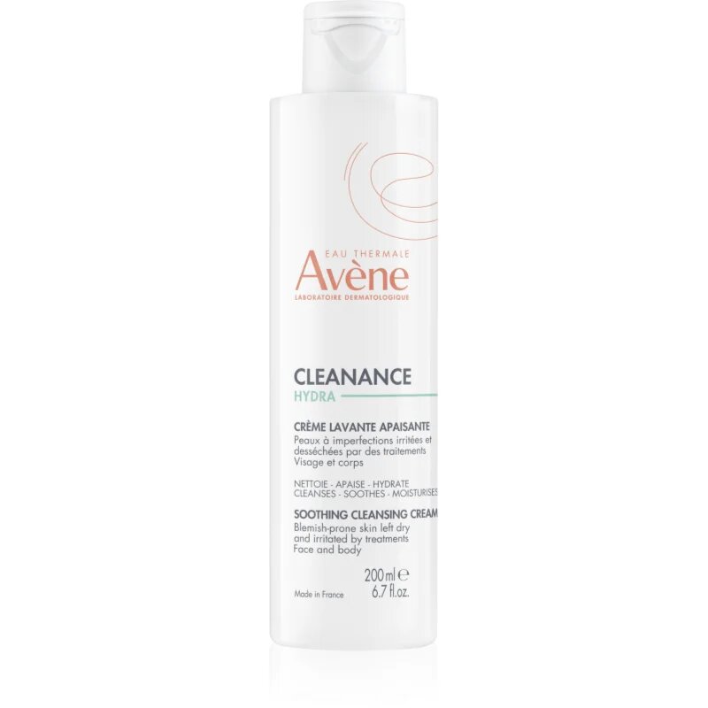 Avène Cleanance Hydra crema de curatare cu efect de calmare pentru piele uscata si iritata in urma tratamentului antiacneic 200 ml