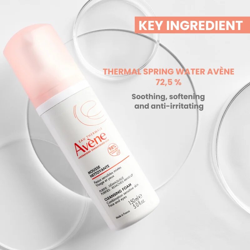 Avène Skin Care spuma de curatat pentru piele normală și mixtă 150 ml