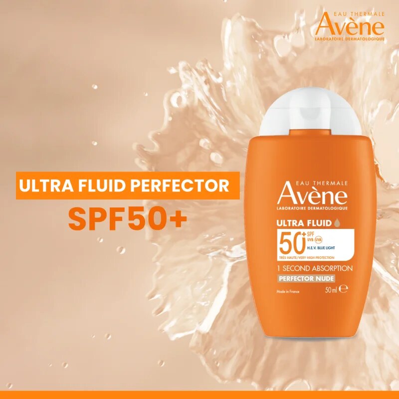 Avène Sun Ultra Fluid Perfector Fluid nuantator cu textura usoara SPF 50+ 50 ml