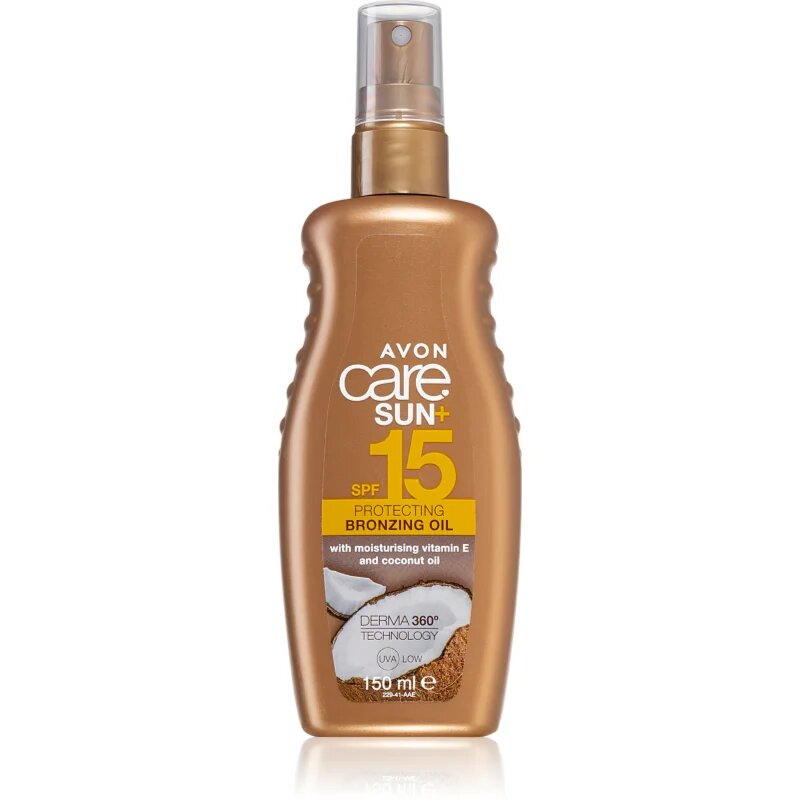 Avon Care Sun + Bronzing spray cu ulei pentru corp pentru a scoate in evidenta bronzul 150 ml