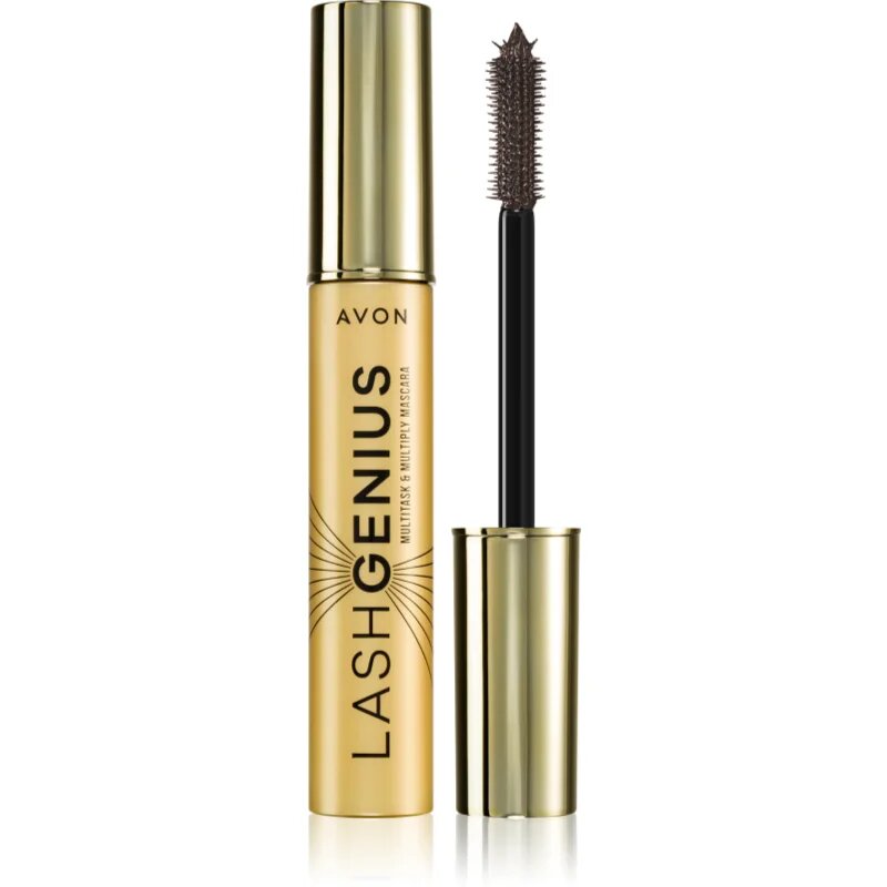 Avon Lash Genius Multitask & Multiply mascara din alge pentru volum rotire si separare 5 in 1 culoare Brown Black 10 ml