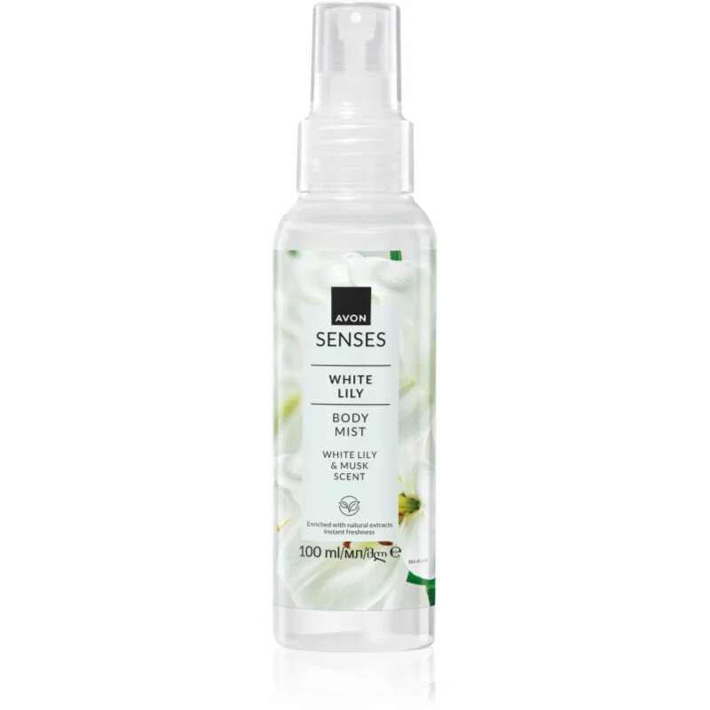 Avon Senses White Lily & Musk spray de corp racoritor 100 ml