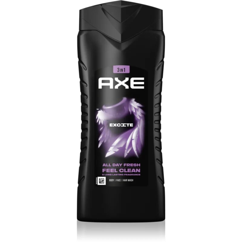 Axe Excite gel de dus pentru față corp și păr 400 ml