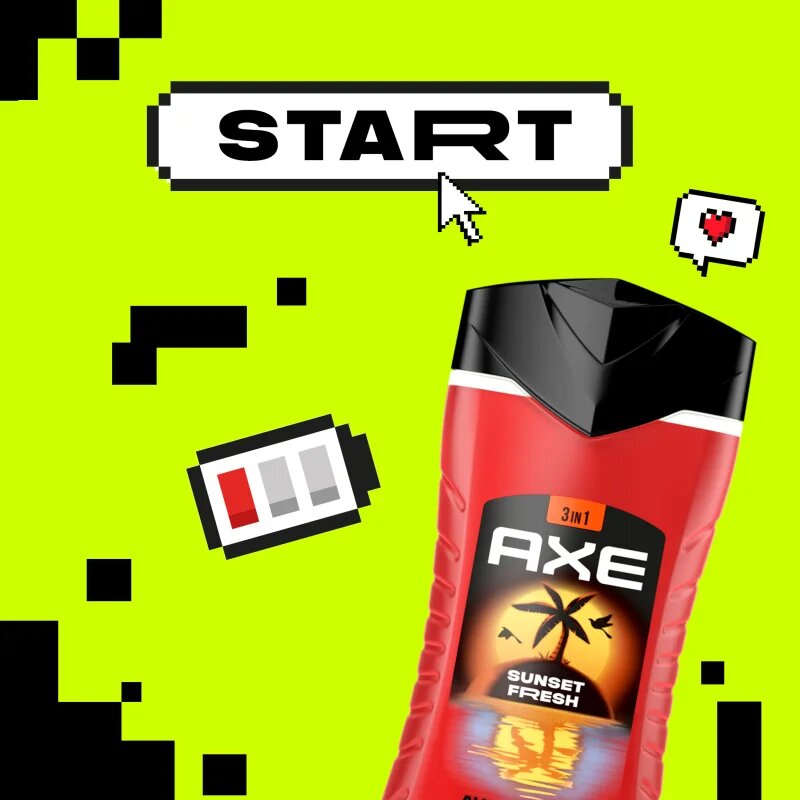 Axe Sunset Fresh gel de dus pentru față corp și păr 250 ml
