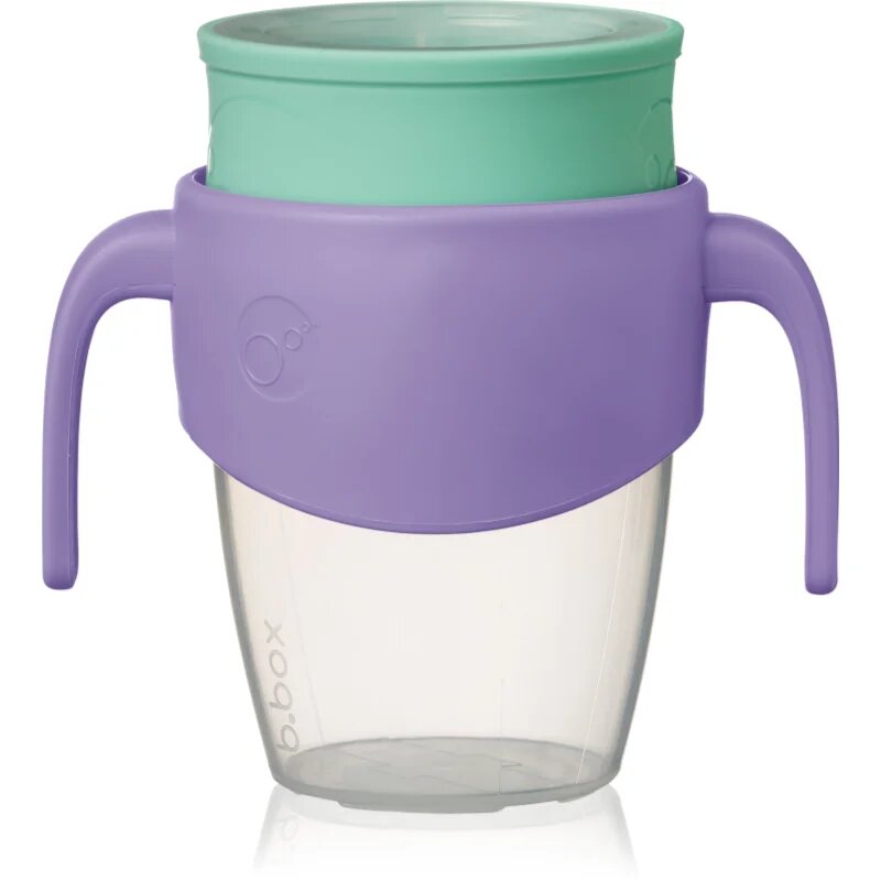 B.Box 360° Trainer Cup cană pentru antrenament cu mânere Lilac Pop 6m+ 1 buc