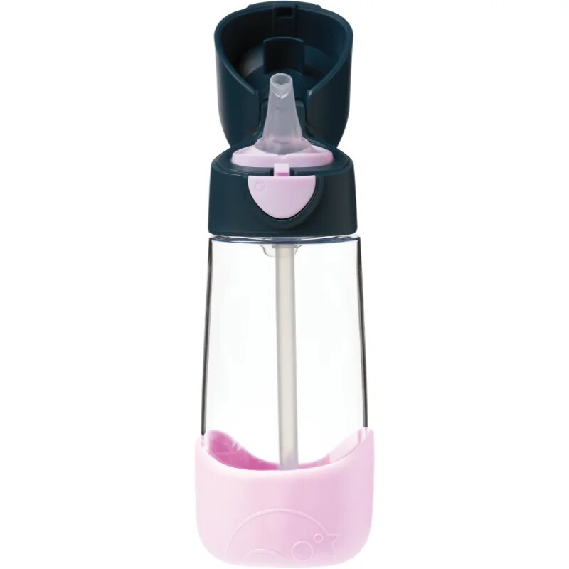 B.Box Bottle with Straw biberon cu pai Indigo Pink 1 buc
