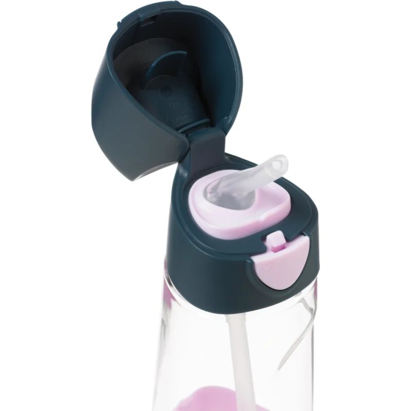 B.Box Bottle with Straw biberon cu pai Indigo Pink 1 buc