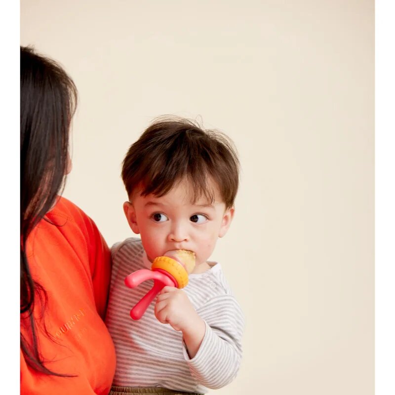 B.Box Feeder Teether suzetă pentru alimentare Strawberry 4m+ 1 buc