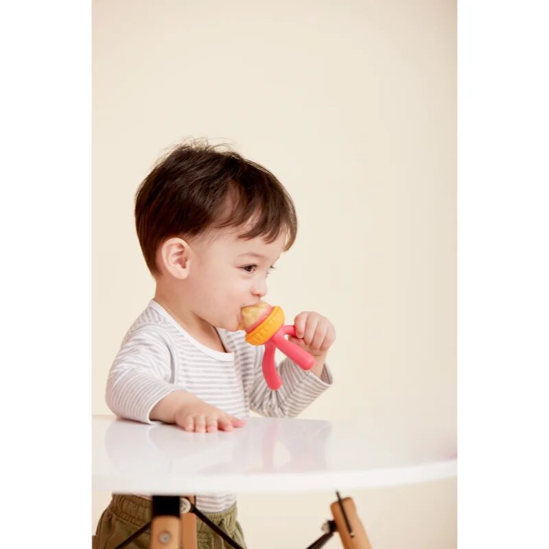 B.Box Feeder Teether suzetă pentru alimentare Strawberry 4m+ 1 buc