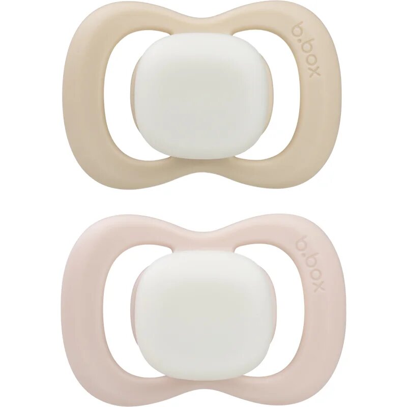 B.Box Glow 0-6m suzetă Blush/Latte 2 buc