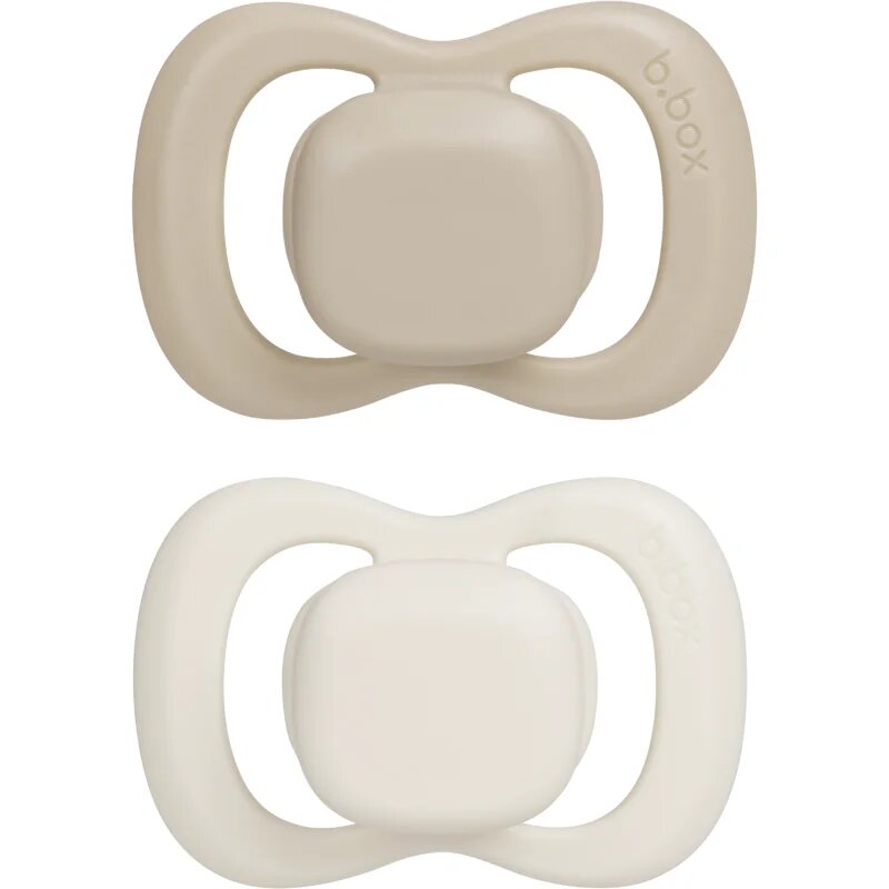 B.Box Natural Rubber 6m+ suzetă Vanilla/Latte 2 buc