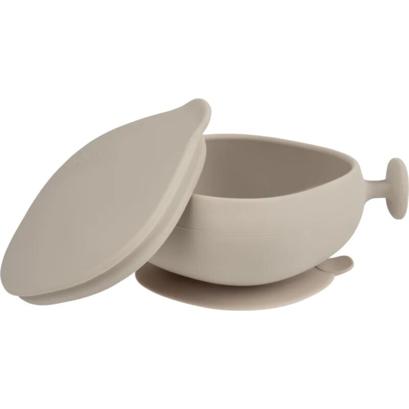 B.Box Silicone Bowl bol din silicon cu capac Beige 300 ml