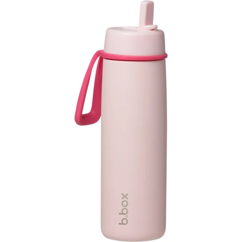 B.Box Stainless Steel Thermos Bottle sticlă termos cu pai Pink Paradise 1 buc