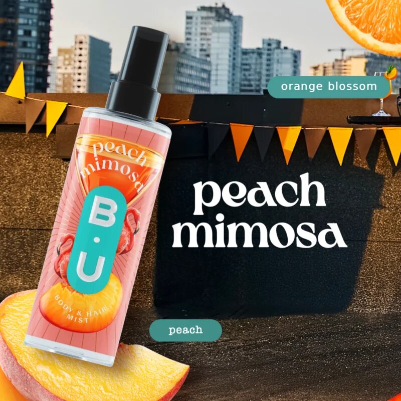 B.U. Peach Mimosa spray pentru corp pentru femei 200 ml