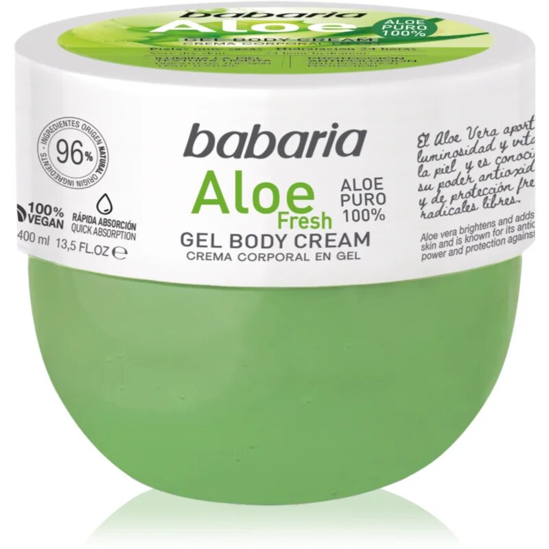 Babaria Aloe Vera gel hidratant pentru corp pentru toate tipurile de piele 400 ml