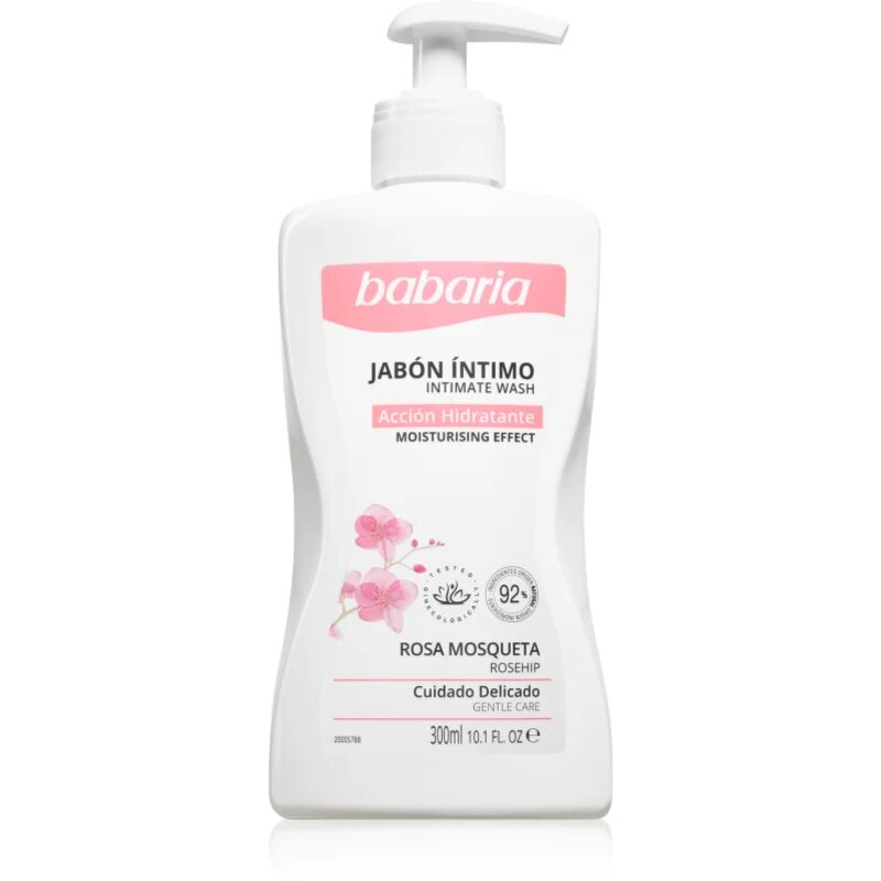 Rosa Mosqueta Gel pentru igiena intima gel de dus pentru femei pentru igiena intima cu extracte de trandafiri salbatici 300 ml