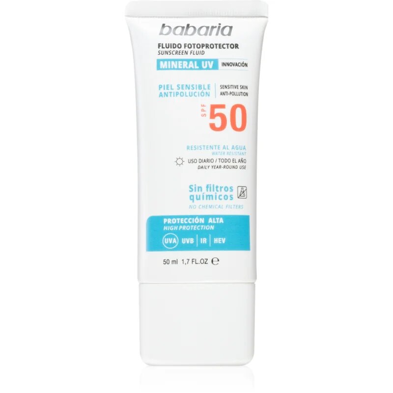Sun Face fluid protector fără filtre chimice faciale SPF 50 50 ml