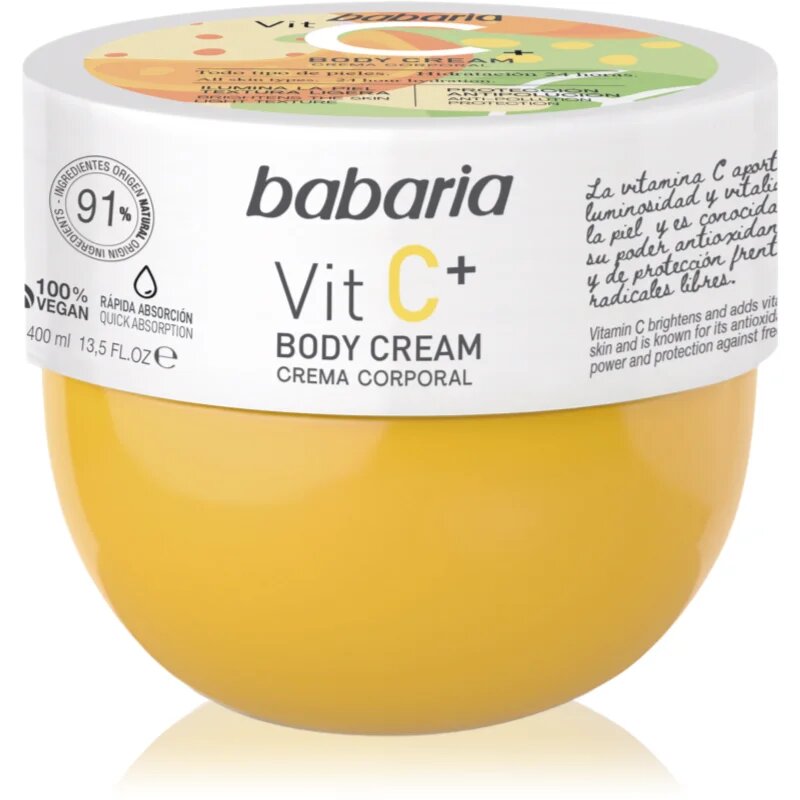 Babaria Vitamin C crema de corp hidratanta pentru toate tipurile de piele 400 ml