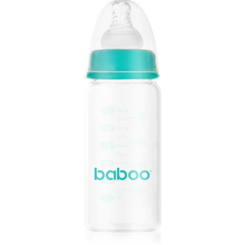 Baboo Anti-Colic Glass Bottle biberon anticolici din sticlă 0m+ 120 ml