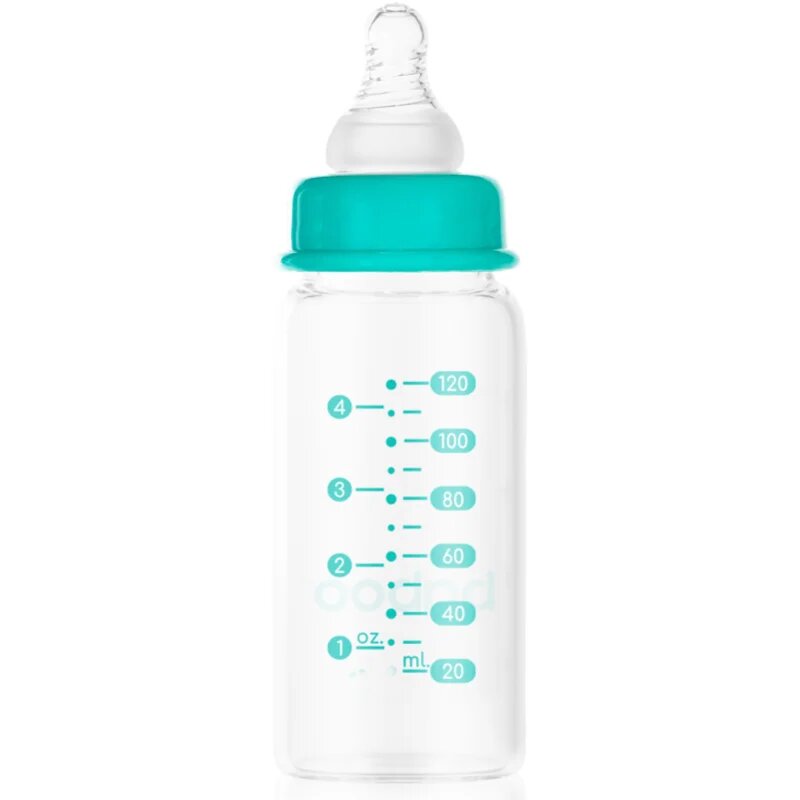 Baboo Anti-Colic Glass Bottle biberon anticolici din sticlă 0m+ 120 ml