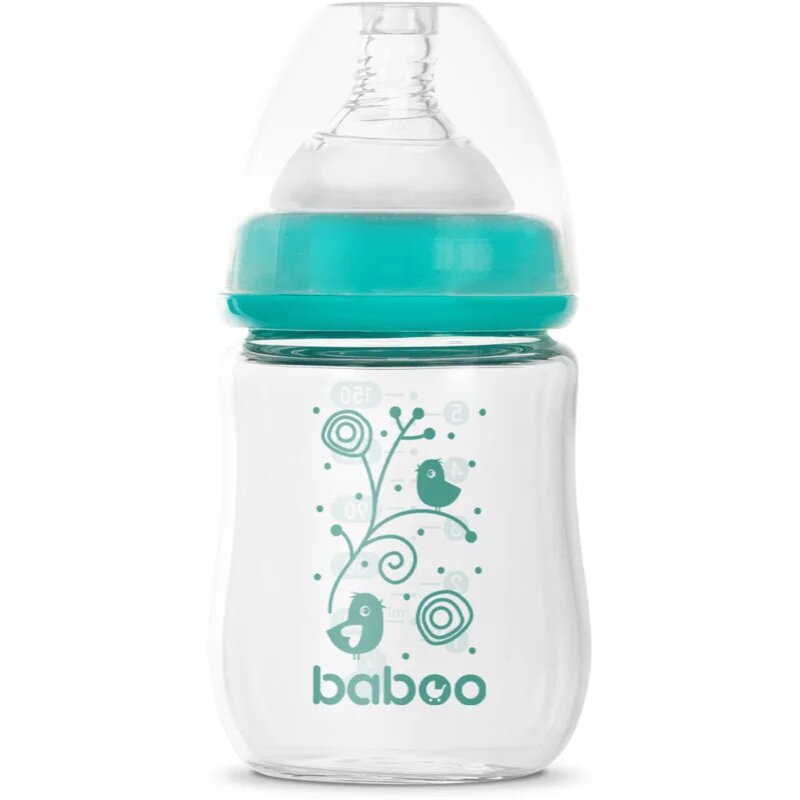 Anti-colic Glass Feeding Bottle Wide Neck biberon de sticlă 0m+ 1 buc
