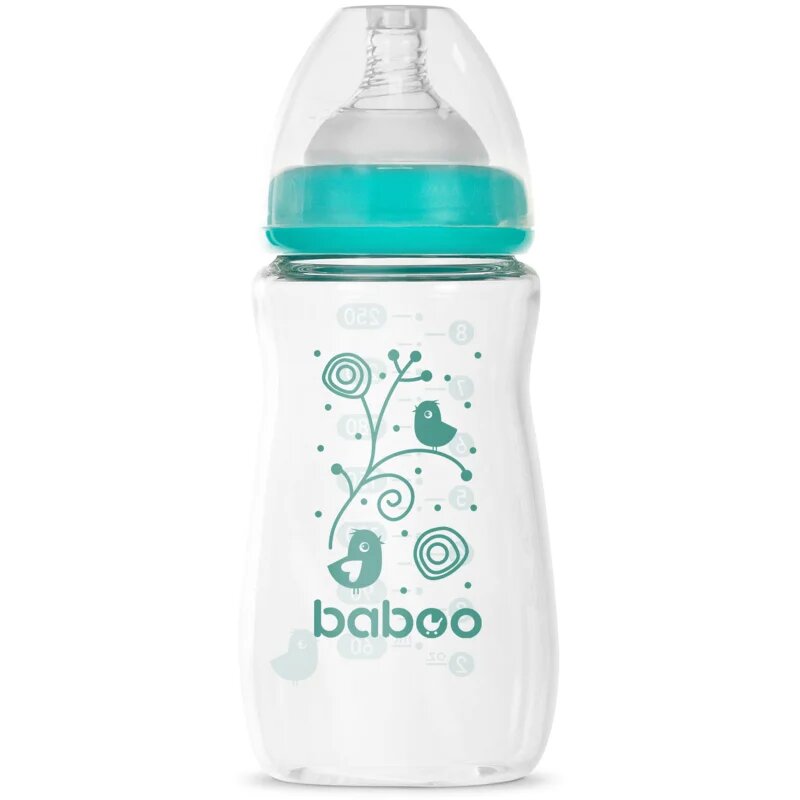 Anti-colic Glass Feeding Bottle Wide Neck biberon de sticlă 3m+ 1 buc