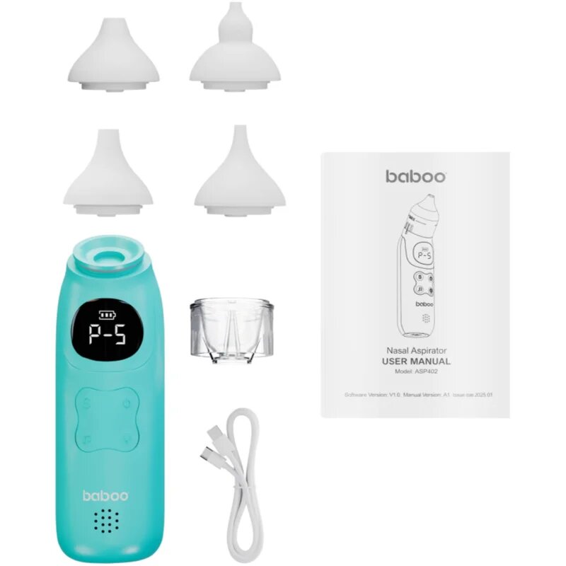Baboo Comfort Breathe Baby Nasal Aspirator aspirator nazal pentru copii 0m+ 1 buc