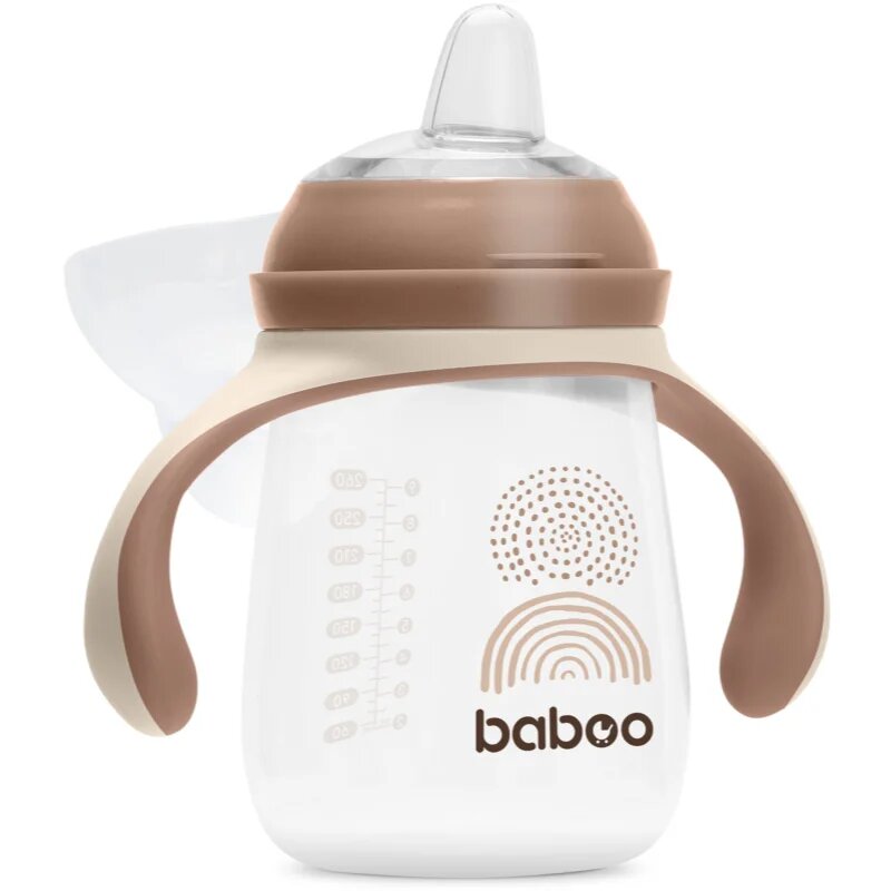 Baboo Cup with Silicone Spout ceasca cu mânere Au Naturale 6m+ 1 buc
