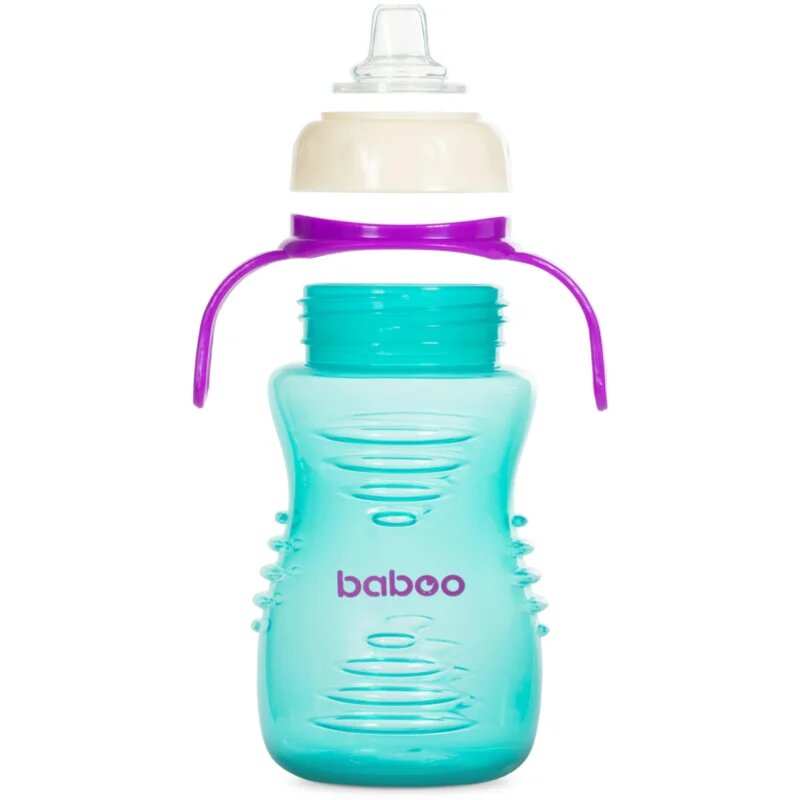 Baboo Cup with Silicone Spout ceasca cu suzetă din silicon Mint 6m+ 260 ml