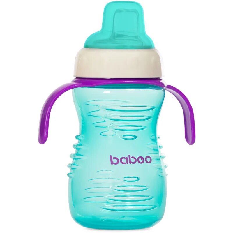 Baboo Cup with Silicone Spout ceasca cu suzetă din silicon Mint 6m+ 260 ml