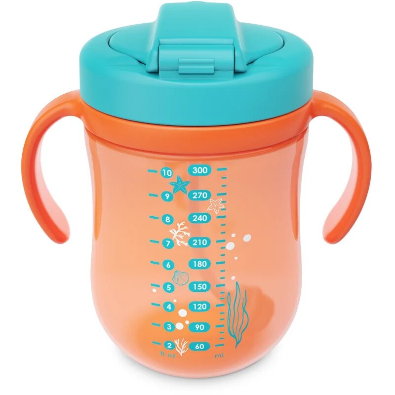 Baboo Cup with Silicone Straw and Gravity Ball ceasca cu pai Sea Life 9m+ 1 buc