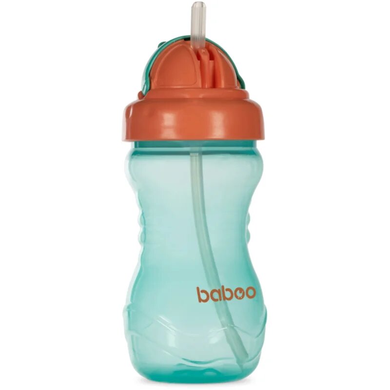 Baboo Cup with Silicone Straw biberon cu pai Green 9m+ 360 ml