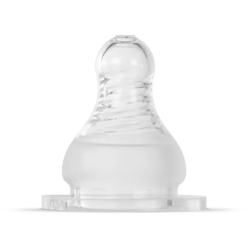 Baboo Liquid Silicone Teat Fast Flow tetină pentru biberon Narrow Neck 6m+ 2 buc