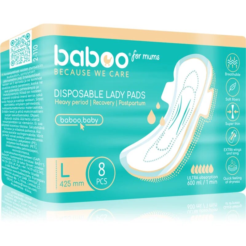 Postpartum Maternity Pads absorbante postnatale de unică folosință marimea L 8 buc