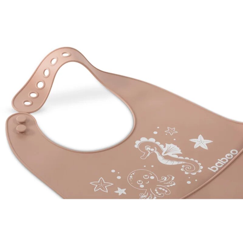 Baboo Silicone Bib bavețică Au Naturale 4m+ 1 buc
