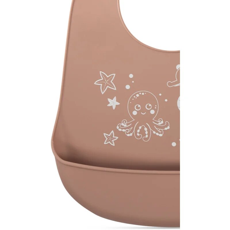 Baboo Silicone Bib bavețică Au Naturale 4m+ 1 buc