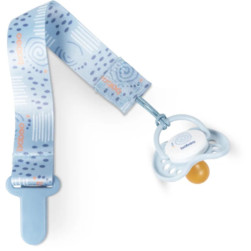 Baboo Textile Soother Holder clips pentru suzetă Blue Haze 1 buc