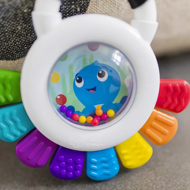 Baby Einstein Outstanding Opus Rattle & Teether Sensory Toy jucărie pentru dentiție cu zornăitoare 1 buc