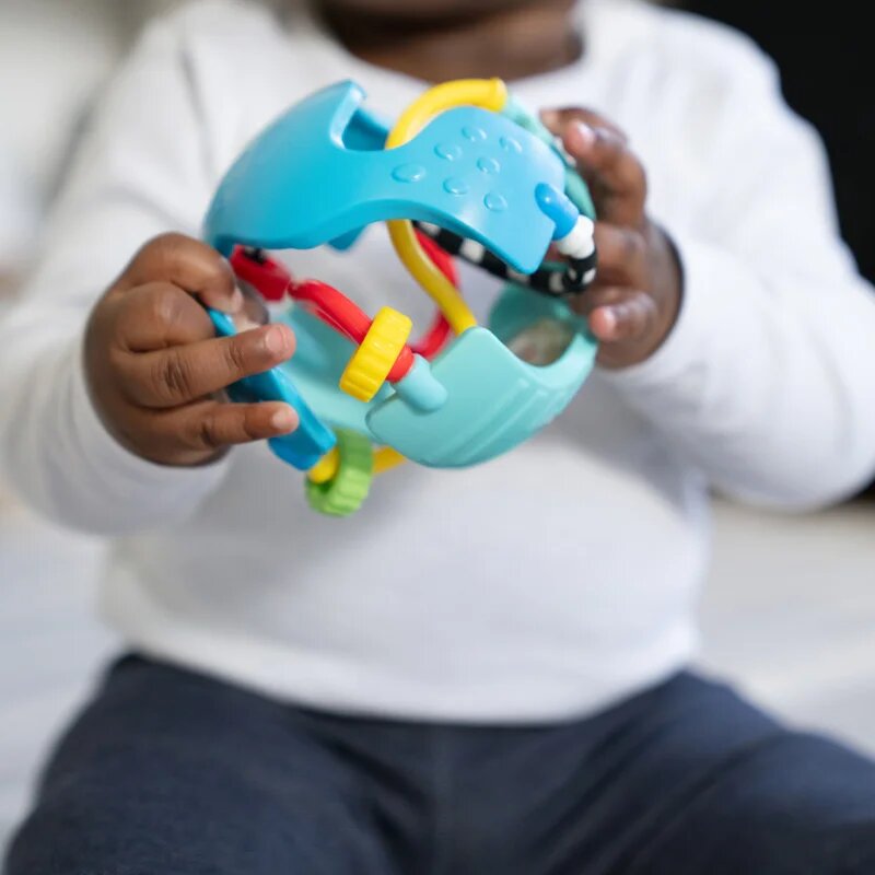 Baby Einstein Rattle & Sense™ minge senzorială pentru dentiție 3m+ 1 buc