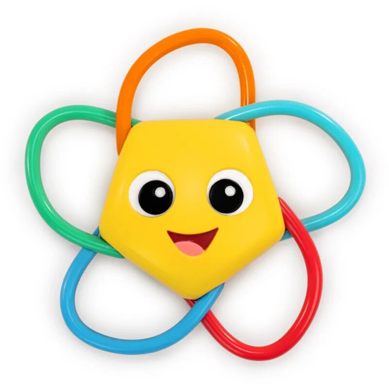 Baby Einstein Soothing Star Teether & Rattle Toy jucărie pentru dentiție cu zornăitoare 0 m+ 1 buc