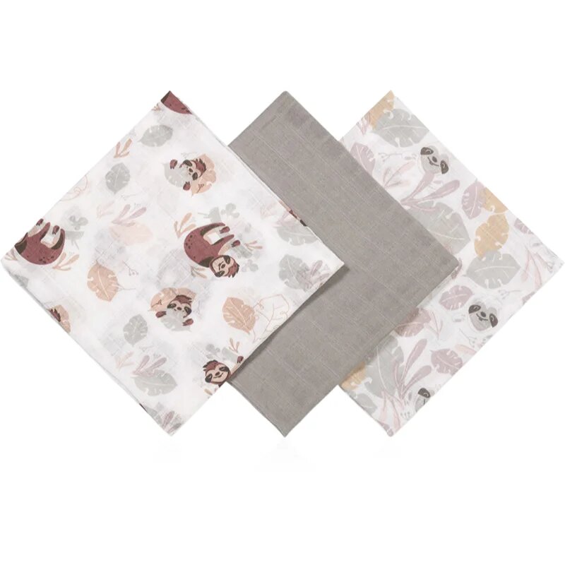 BabyOno Muslin Diapers Super Soft scutece textile Grey 70x70 cm 3 buc