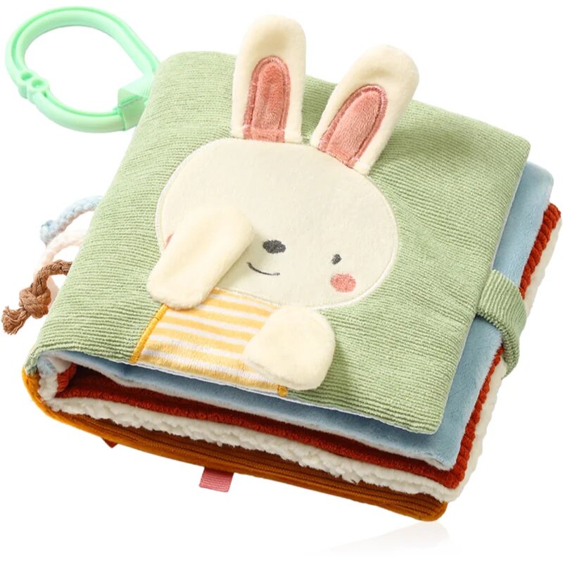 BabyOno Reversible Sensory Cloth Book 0m+ carte educativă contrastantă Nature 1 buc