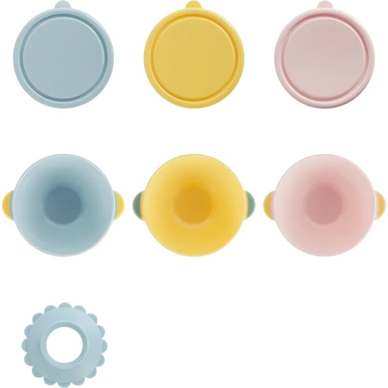 Badabulle Fun Colors castron cu capac 3 buc