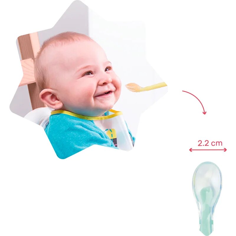 Badabulle Silicone Spoons linguriță 3 m+ 2 buc